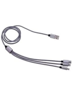 TEKMEE Trio Apple, USB, Type C, Naylon Braided Charging Cable 2A