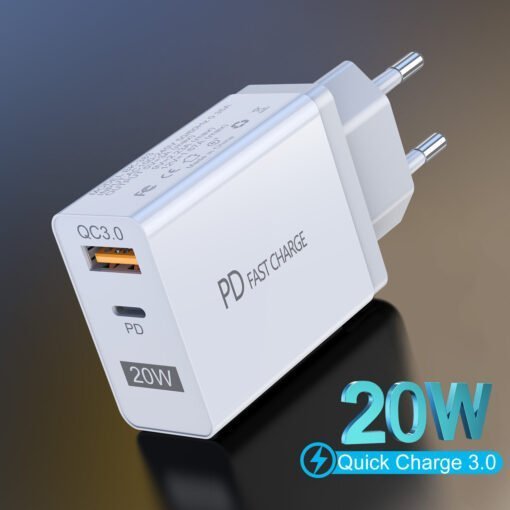 Wall Adaptor charger PD QC3 20W